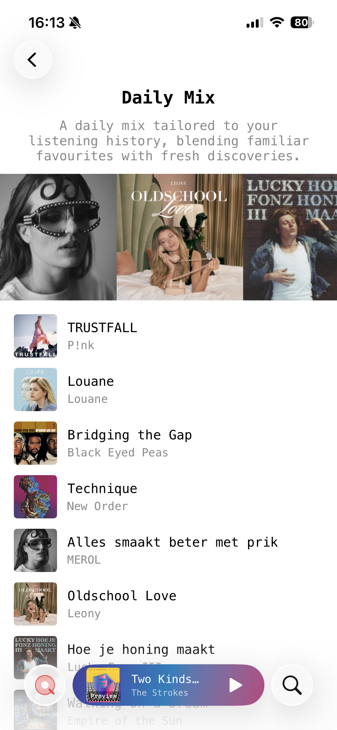 Your daily mix
