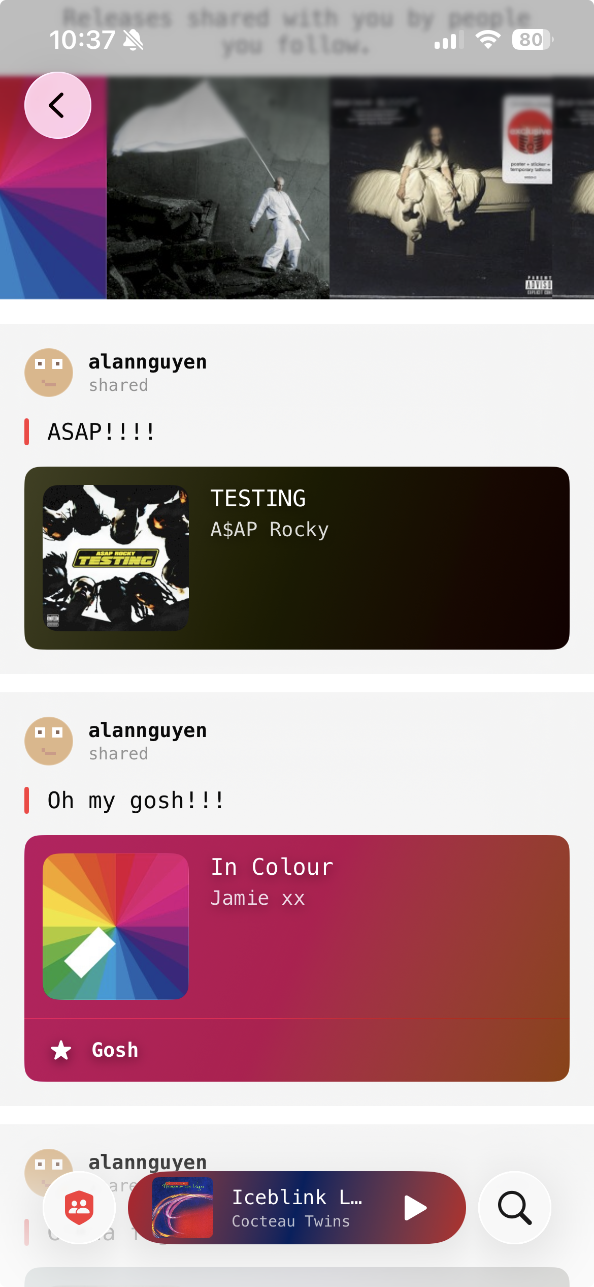 Share a track with a friend